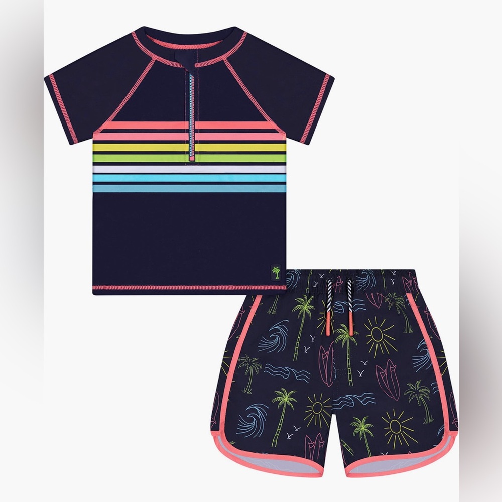 Andy & Evan Rashguard and Swim Short Set. Size 7